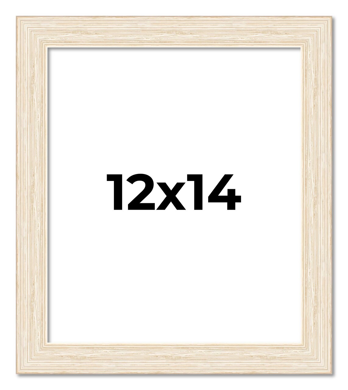 12x14 Wide Barnwood Picture Frame with UV-Resistant Acrylic & Acid Free Backing, Available in 6 Paint Finishes - Grey, Brown, White, and Black